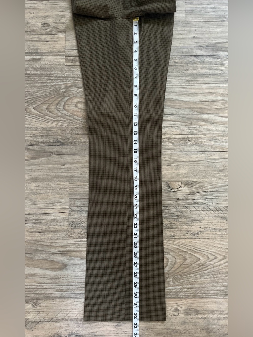 Lauren Ralph Lauren Adelle Pants Women Brown Tan Houndstooth Cotton Size 2 - Picture 6 of 8